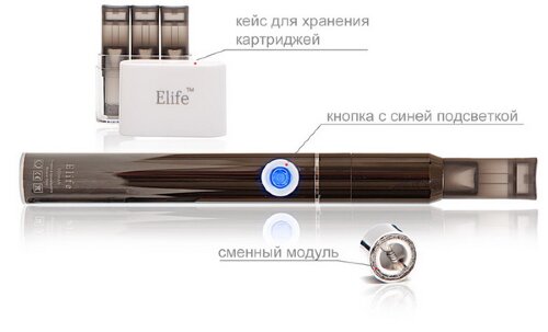 Электронная сигарета Biansi Elife (Starter Kit) Черн Хром - фото 3