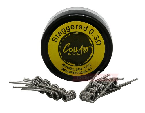 Staggered CoilART 0.3Ом - готовые спирали (10 шт) - фото 2