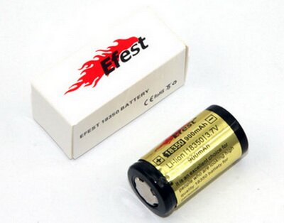 Аккумулятор к модам и варивольтам Efest IMR18350 V1 (900mAh, с защитой)