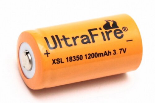 Аккумулятор к модам и варивольтам Ultrafire 18350 (1200mAh) - 2шт - фото 2