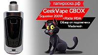 Обзор от подписчика Папироска РФ - Vladsmesh на GeekVape Gbox 200w + Radar Rda.
