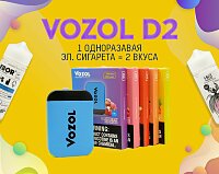 1 устройство - два вкуса: одноразовая электронная сигарета VOZOL D2 в Папироска РФ !