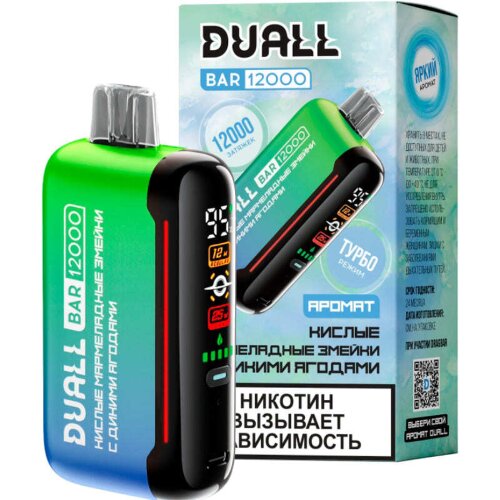 Duall (12000) - Кислые Мармеладные Змейки с Дикими Ягодами