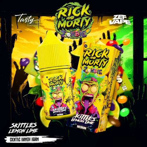 Rick and Morty Zombie 30мл - Скитлс Лимон Лайм