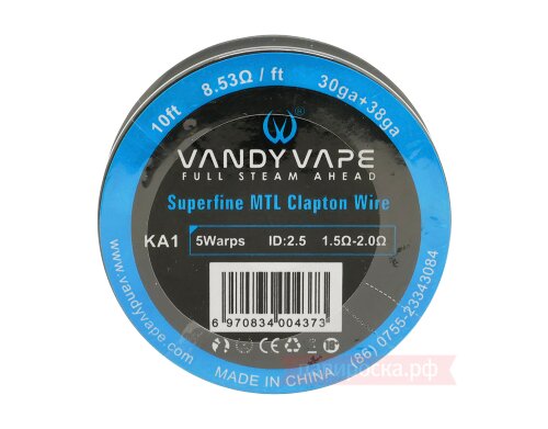 Vandy Vape Superfine MTL Clapton ( Kanthal, 30ga+38ga ) - проволока (3 метра)