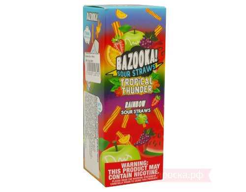 Tropical Rainbow Sour Straws - Bazooka