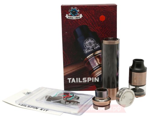 Steel Vape Tailspin Kit - набор (механический мод + обслуживаемый атомайзер) - фото 2