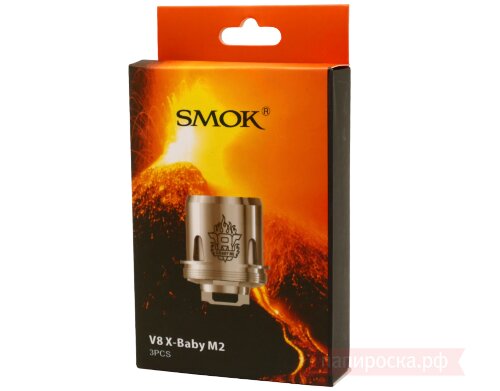 SMOK V8 X-Baby-M2 Dual Core - сменные испарители (3 шт) - фото 2