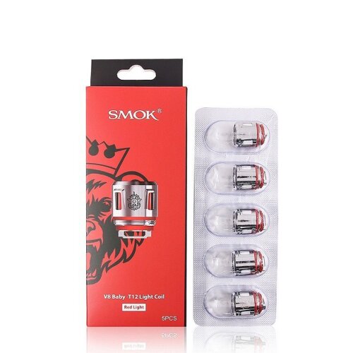 Smok TFV8 Baby T12 Red Light - сменные испарители 