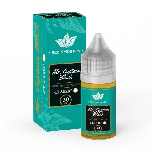 Жидкость для ЭСДН Mr. Captain Black Salt 30мл - С ароматом Menthol Tobacco