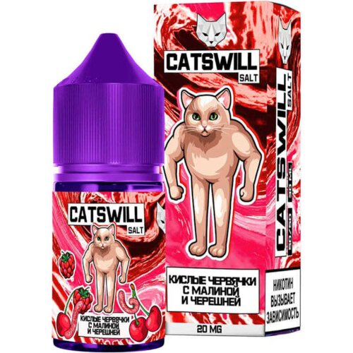 Сatswill Salt - Кислые Червячки с Малиной и Черешней