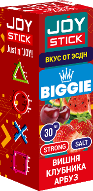 Жидкость для ЭСДН JoyStick Biggie 30мл - С ароматом Вишня Клубника Арбуз