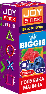 Жидкость для ЭСДН JoyStick Biggie 30мл - С ароматом Голубика Малина