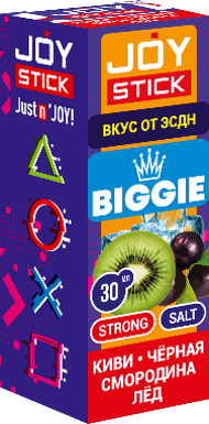 Жидкость для ЭСДН JoyStick Biggie 30мл - С ароматом Киви Черная Смородина Лед