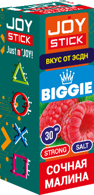 Жидкость для ЭСДН JoyStick Biggie 30мл - С ароматом Сочная Малина