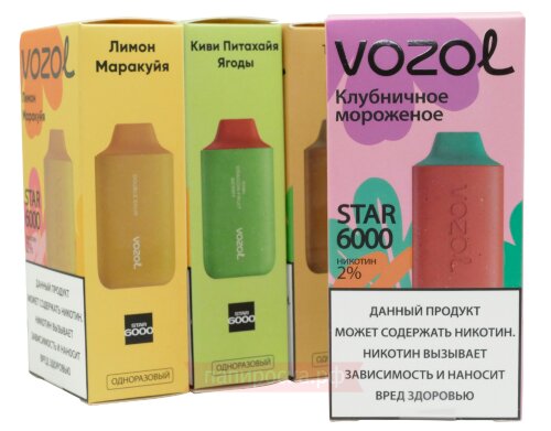 VOZOL STAR 6000 - Клубничное мороженое - фото 2